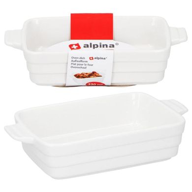 Alpina naczynie żaroodporne ceramiczne białe 19x11x4 cm smyk