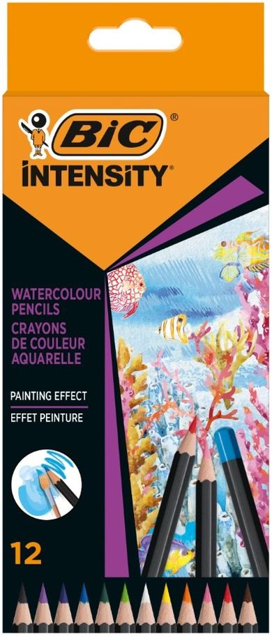 Bic Intensity Watercolour Pencils Kredki Akwarelowe Premium 12