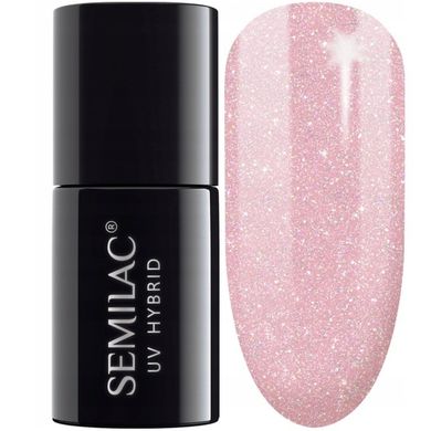 Semilac Extend Care W Lakier Hybrydowy Glitter Dirty Nude Rose