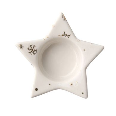 Altom Design świecznik ceramiczny gwiazdka 9x9x3 cm smyk