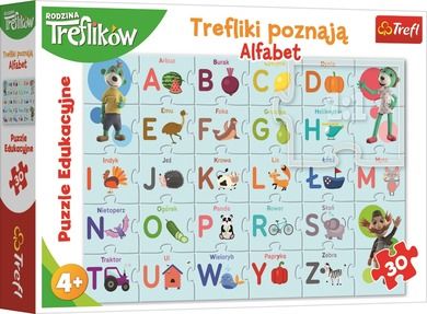 Trefl Rodzina Treflików Trefliki poznają alfabet puzzle edukacyjne