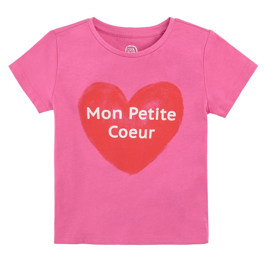 Cool Club T Shirt Dziewczecy Rozowy Serce Mon Petit Coeur Smyk Com