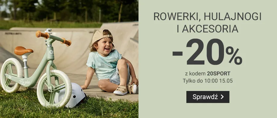 Rowerki, hulajnogi i akcesoria -20% z kodem 20SPORT