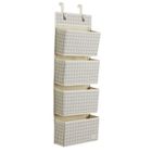 3 Sprouts, Gingham, organizer na drzwi wiszący, beige