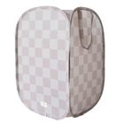 3 Sprouts, Pop-up, Checkerboard, kosz na pranie i zabawki, beige