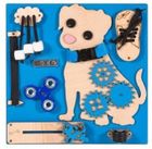 3toysm, tablica manipulacyjna, Pies Hugo, niebieska