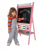 3toysm, tablica obrotowa, 2-rzędowe liczydło, różowa