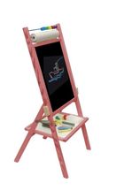 3toysm, tablica obrotowa, kredowa z rolką papieru, różowa