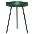 4living, Todi, metalowy stolik kawowy, ciemnozielony, 30-40 cm