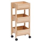 5five Simply Smart, Cane, wózek kuchenny na kółkach, plecionka wiedeńska, 39,6-30-85,5 cm