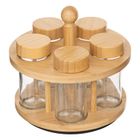 5five Simply Smart, Cozy, obrotowy pojemnik na przyprawy, 4 szklane słoiczki