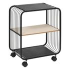 5five Simply Smart, Noir, półka mobilna, 2-poziomowa, metalowa, 43,3-28-53 cm