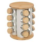 5five Simply Smart, obrotowy stojak na przyprawy z 13 słoikami z bambusowymi zakrętkami, Sensia