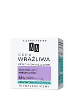 AA, cera wrażliwa, przeciw zmarszczkom, krem regenerujący na noc, 50 ml
