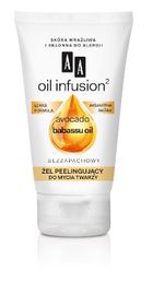 AA, Oil Infusion, żel peelingujący do mycia twarzy, 150 ml