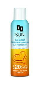 AA, Sun, spray do opalania, SPF 20, 150 ml