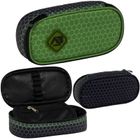 Abag, piórnik owalny, hexagon green ombre