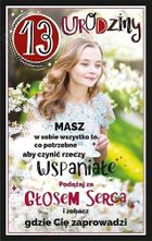 AbCard, kartka okolicznościowa, Urodziny 13