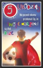 AbCard, kartka okolicznościowa, Urodziny 5 chłopiec