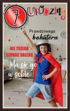 AbCard, kartka okolicznościowa, Urodziny 7, chłopiec