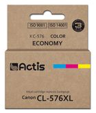 Actis, tusz do drukarki, KC-576, zamiennik Canon CL-576XL, Supreme, 15 ml, niebieski, żółty, czerwony