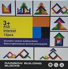 Adar, kreatywne klocki drewniane, tęczowe