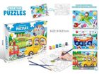 Adar, transport, puzzle 3w1 do kolorowania z farbami, 89 elementów
