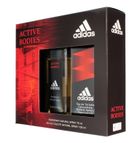 Adidas, Active Bodies, dezodorant naturalny w sprayu, 75 ml + woda toaletowa, 100 ml, zestaw prezentowy