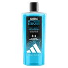 Adidas, Ice Dive, żel pod prysznic 3w1, 600 ml