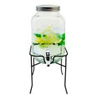 Adler, słój do napojów z kranikiem i stojakiem, szklany, 4l