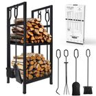 Adler, stojak na drewno kominkowe z zestawem narzędzi