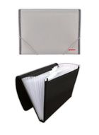 Aktówka 12 przegródek PP-4302, szara, 1 szt.