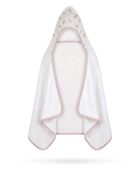 Albero Mio, Pudrowe kokardki, ręcznik bambusowy z kapturkiem, 70-120 cm