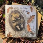 Alex Clark, karnet urodzinowy, jeżyk na plecach