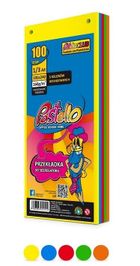 Alfa Pastello, przekładka do segregatora, 1/3 A4, 100 kartek, 5 kolorów