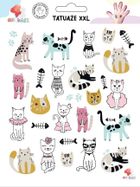 All4kids, kotki, tatuaże zmywalne, XXL