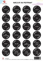 All4Kids, naklejki na przyprawy, czarne, A4