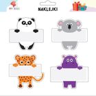 All4Kids, naklejki na szafkę i zeszyt, Zwierzaki