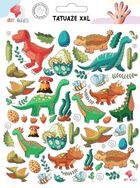 All4kids, tatuaże zmywalne XXL, dinozaury