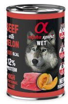 Alpha Spirit, wołowina i melon, karma mokra dla psów, 400g