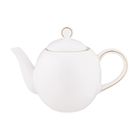 Altom Design, Bella, imbryk, porcelana kremowa w opasce, złota linia, 900 ml