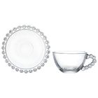 Altom Design, Bloom, filiżanka szklana ze spodkiem, 200 ml