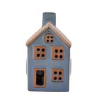 Altom Design, domek porcelanowy LED, niebieski, 6,5-6-11 cm