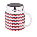 Altom Design, Easy Morning, kubek porcelanowy z zakrętką i lusterkiem, 420 ml