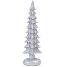 Altom Design, figurka choinka z poliresingu, 4,5-3,5-15 cm, w odcieniu srebra