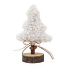 Altom Design, figurka drewniana, choinka boucle, biały, 10-18,5 cm