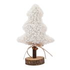 Altom Design, figurka drewniana, choinka boucle, biały, 13,5-24 cm