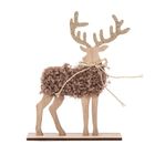 Altom Design, figurka drewniana, renifer boucle, brązowy, 15-20-5 cm