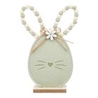 Altom Design, figurka filcowa, zając, zielone koraliki, 11-4-22 cm