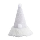 Altom Design, figurka święty mikołaj w jutowej czapce białej, 8,5-8,5-15 cm